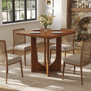 31.5-Inch Square Dining Table Modern Solid Wood Kitchen Table for 2-4 Person