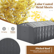 426cm x 300cm Outdoor Storage Shed Large Garden Tool House-Dark Gray