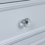 Pair white bedside tables chests vintage French shabby chic bedroom furniture