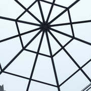 3.8m Hexagon Gazebo with Curtains & Polycarbonate Roof Outdoor Garden Pavilion