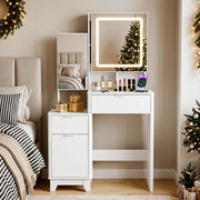 Dressing Table With Drawers Mirror Stool Set Makeup Desk Vanity Table Bedroom Ag