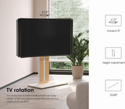 FITUEYES Zen Series TV SALE! Floor Stand 55-88 Inch Height Adjustable Beech Wood