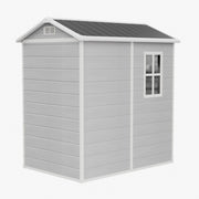 Grey Wood Grain Plastic Garden Shed 6x8 6x6 5x3 Outdoor Tool Bike Storage House