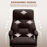 Executive Office Chair High Back Ergonomic Recliner PU Leather With Foot Rest