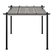 3 x 3 m Metal Pergola Gazebo Patio Sun Shelter Retractable Canopy Garden Shelter