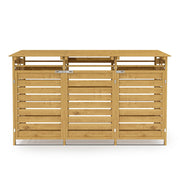 TRIPLE WHEELIE BIN STORAGE STORE SHED FOR RECYCLING HIDEAWAY OUTDOOR GARDEN TID