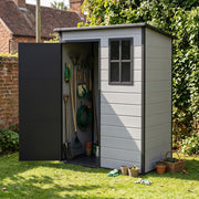 5X3FT Plastic Garden Shed with Floor & Window Lockable Outdoor Storage House UK