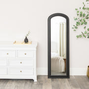 Full Length Black Leaner & Wall Mirror - 47cm x 142cm