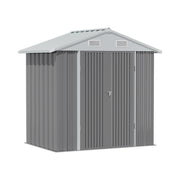 8 x 6ft Metal Garden Shed Waterproof Outdoor Bike Storage for Tool Organization