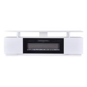 70Inch TV Stand Cabinet High Gloss Electric Fireplace Unit with 12 Colour Flame