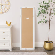 Large Full Length White Framed Wall & Leaner Mirror - 47cm x 142cm