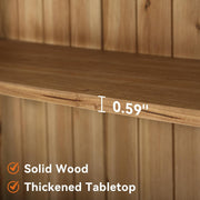 5-Tier Tall Solid Wood Bookcase Modern Large Bookshelf Display Storage Shelves