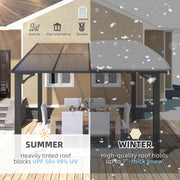 3 x 3m Wall Mounted Pergola Outdoor Aluminium Gazebo Patio Lean to Awning Deck