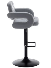 2 LARGE BAR STOOLS PLUSH SEAT GAS LIFT SWIVEL BREAKFAST KITCHEN BAR LARGE SEAT