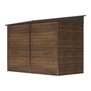 Garden Shed Metal Pent Roof 4.6x9FT Outdoor House Tool Storage w/ Lockable Door