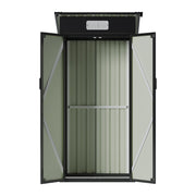 Metal Garden Shed 3X2FT Pent Roof Outdoor Tool Storage House with Lockable Door
