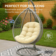 Hanging Egg Chair Cushion for Garden, Outdoor Swing Chair Seat Pad Cushion Round