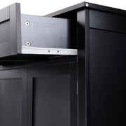 Modern Sideboard Buffet Cabinet with Storage Cabinets 4 Doors 2 Drawers Black