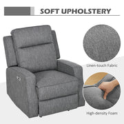 Electric Armchair, Fabric Recliner Chair with USB Port, Charcoal Grey