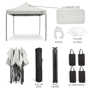 All Seasons Gazebos 3mx3m Heavy Duty Fully Waterproof Pop Up Gazebo