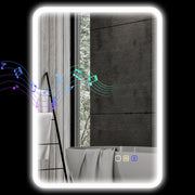 500 x 700 mm Bluetooth Bathroom Mirror with LED Lights Wall Mounted