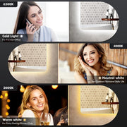 Pebble LED Bathroom Wall Mirror Demister Illuminated Light Up 500x700 Waterproof