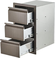 47x47x62cm Kitchen Patio Mount Drawer Stainless Steel Storage Cabinet Amber