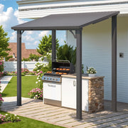 Aluminium Lean to Gazebo Outdoor Metal Harodtop Wall-Mounted Heavy Duty Pergolas