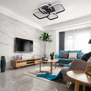 Modern Square 4-Head Ceiling Chandelier Lights LED Kitchen Living Room Home Lamp