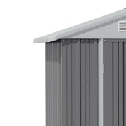 8 x 6ft Metal Garden Shed Waterproof Outdoor Bike Storage for Tool Organization