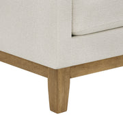 Henredon Murphy Cream Fabric Corner Sofa Reversible Chaise Lounge Coil Cushion