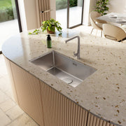 Rangemaster Kube Inset Undermount Single Bowl Stainless Steel Kitchen Sink