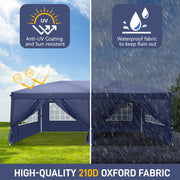 3x6m Outdoor Pop up Gazebo Heavy Duty Party Commercial Market Marquee W/ 6 Sides