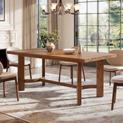 63-Inch Solid Wood Dining Table Modern Rectangular Kitchen Table for 4-6 People