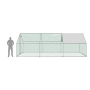 6x3m WALK IN CHICKEN RUN COOP LARGE OUTDOOR PEN METAL DUCK HEN POULTRY CAGE SHED