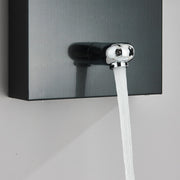 LED Shower Panel Column Tower System Stainless Steel Body Jet Twin Head Rain Set
