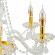 Marie Therese Chandelier Ceiling 6 Light Crystal Effect Lamp with Free LED Bulbs