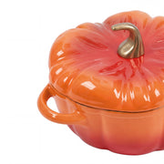 Pumpkin Shaped Enameled Cast Iron Casserole Pot with Lid Halloween Dutch Oven