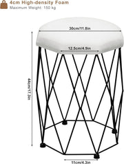 Dressing Table with LED Lights Mirror Stool 5 Drawers Vanity Makeup Desk Set