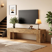 63-Inch Modern Solid Wood TV Stand with Open Storage for TVs up to 70 Inches