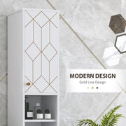 Bathroom Cabinet Cupboard Tall Free Standing Tallboy Storage Furniture 1700mm