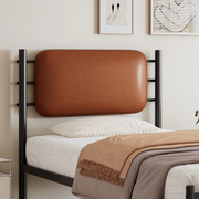 3FT Single Bed Frame !SALE! Metal Upholstered Headboard Brown Black Modern
