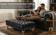 Handmade Chesterfield Footstool Upholstered Naples Fabric Coffee Table 10 Colour