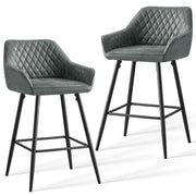 1/2/4X Breakfast Bar Stools Velvet Padded Bar Chairs Seat Kitchen Pub Stool UK