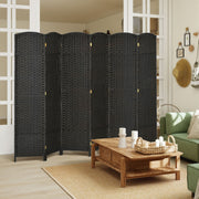 6 Panel Folding Room Divider, Privacy Screen, 240 x 170cm, Black