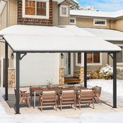 3 x 3m Wall Mounted Pergola Outdoor Aluminium Gazebo Patio Lean to Awning Deck