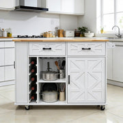 Kitchen Island on Wheel Rolling Storage Trolley with Extendable Gzghqoximrmzcrab