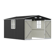 12 x 10ft Garden Shed Lockable Door Apex Roof Outdoor Tool Storage House Shed UK