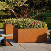 Garden Cube Metal Planter Corten Steel Plant Flowers Pot In & Outdoor Trough Tub