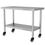 Commercial Catering Work Top Table Stainless Steel Bench Kitchen Food Storage
